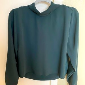 Babaton Paul long sleeved blouse. Forest green. Size small.